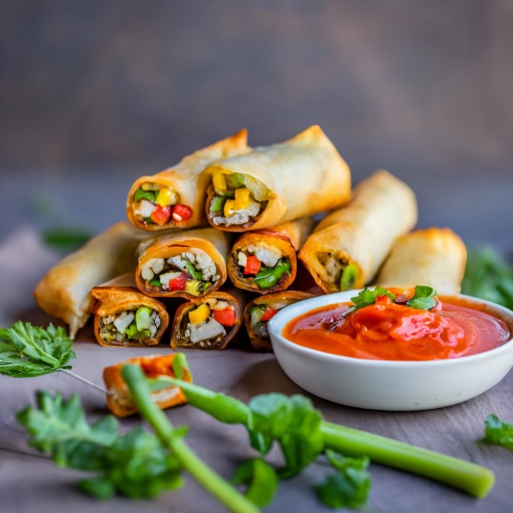 Air Fryer Vegetable Spring Rolls